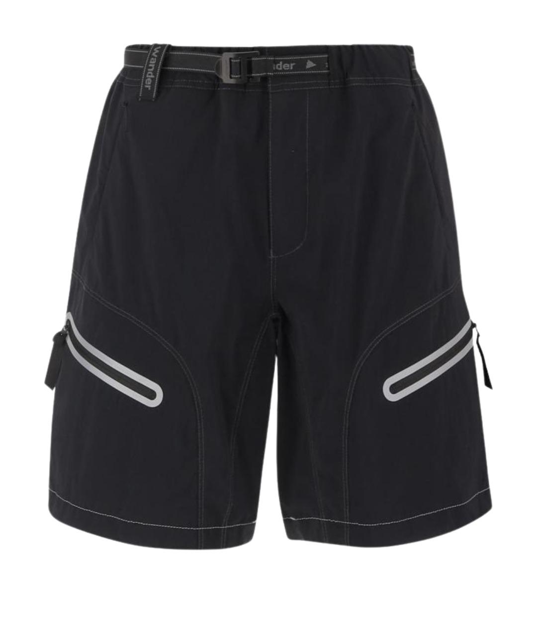 AND WANDER Черные полиамидовые шорты, фото 1