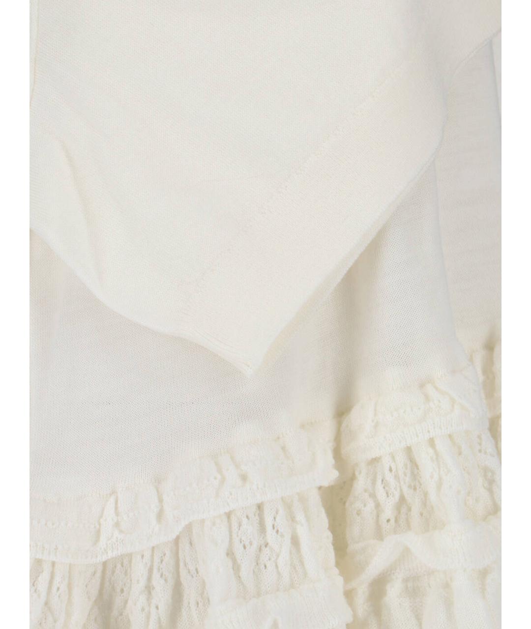 ALAIA Белая шерстяная блузы, фото 4