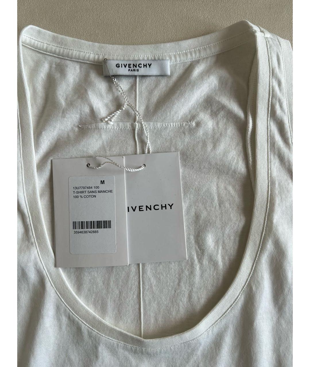 GIVENCHY Белая хлопковая майка, фото 4