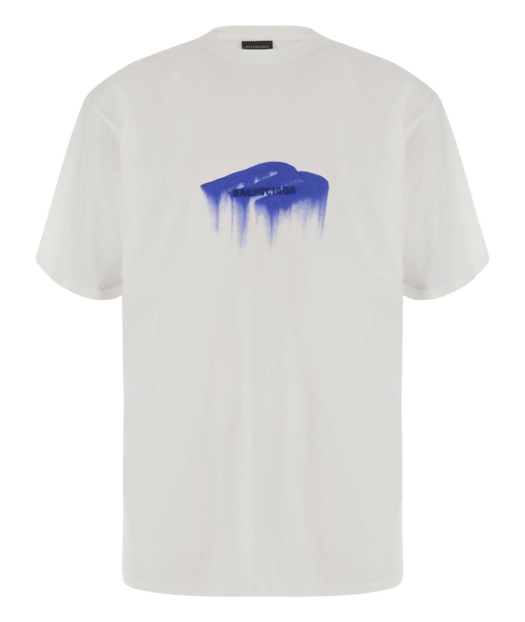 BALENCIAGA Белая хлопковая футболка, фото 1