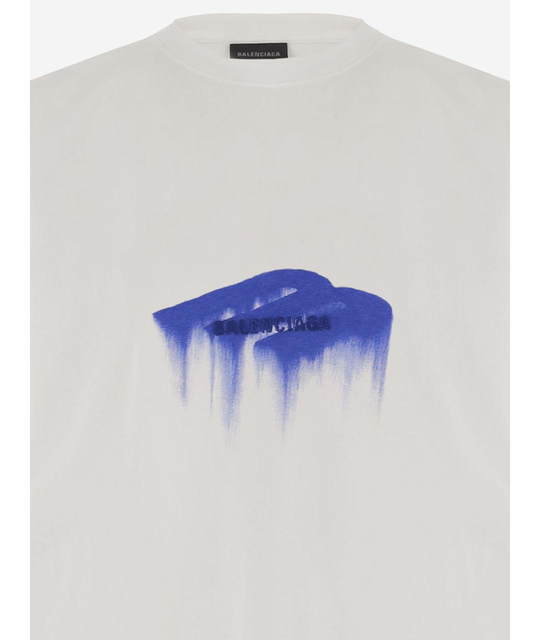 BALENCIAGA Белая хлопковая футболка, фото 3