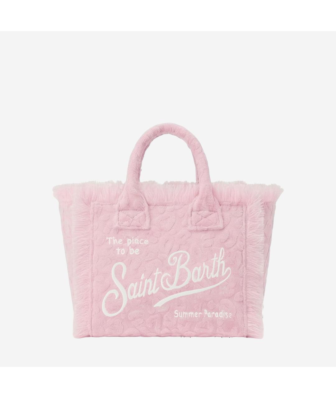 MC2 SAINT BARTH Розовая тканевая сумка тоут, фото 2