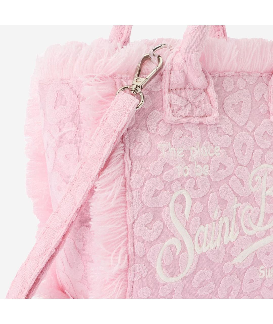 MC2 SAINT BARTH Розовая тканевая сумка тоут, фото 3