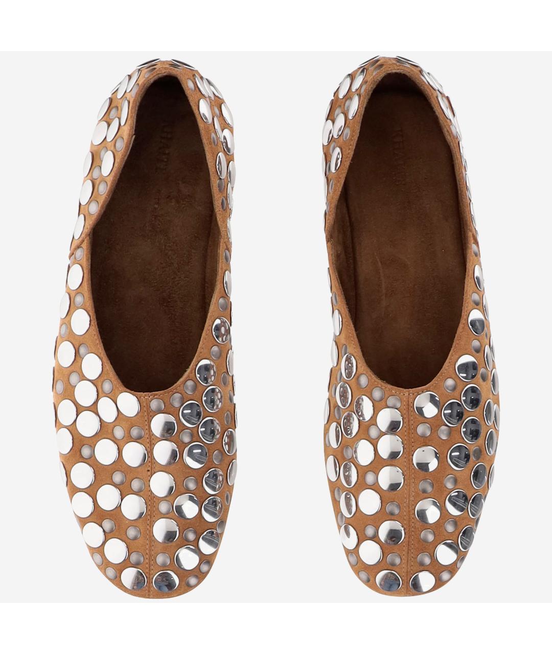 KHAITE Коричневые кожаные балетки, фото 2