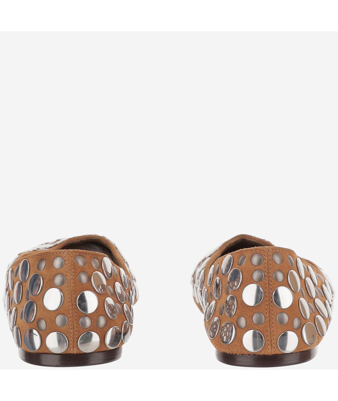 KHAITE Коричневые кожаные балетки, фото 4