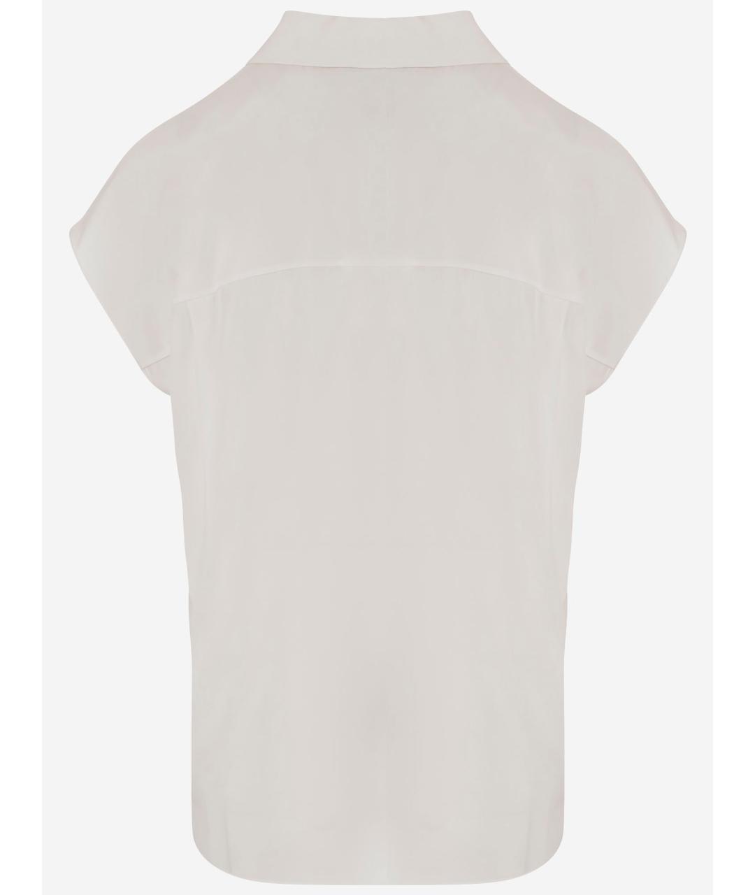 VINCE Белая шелковая рубашка, фото 2