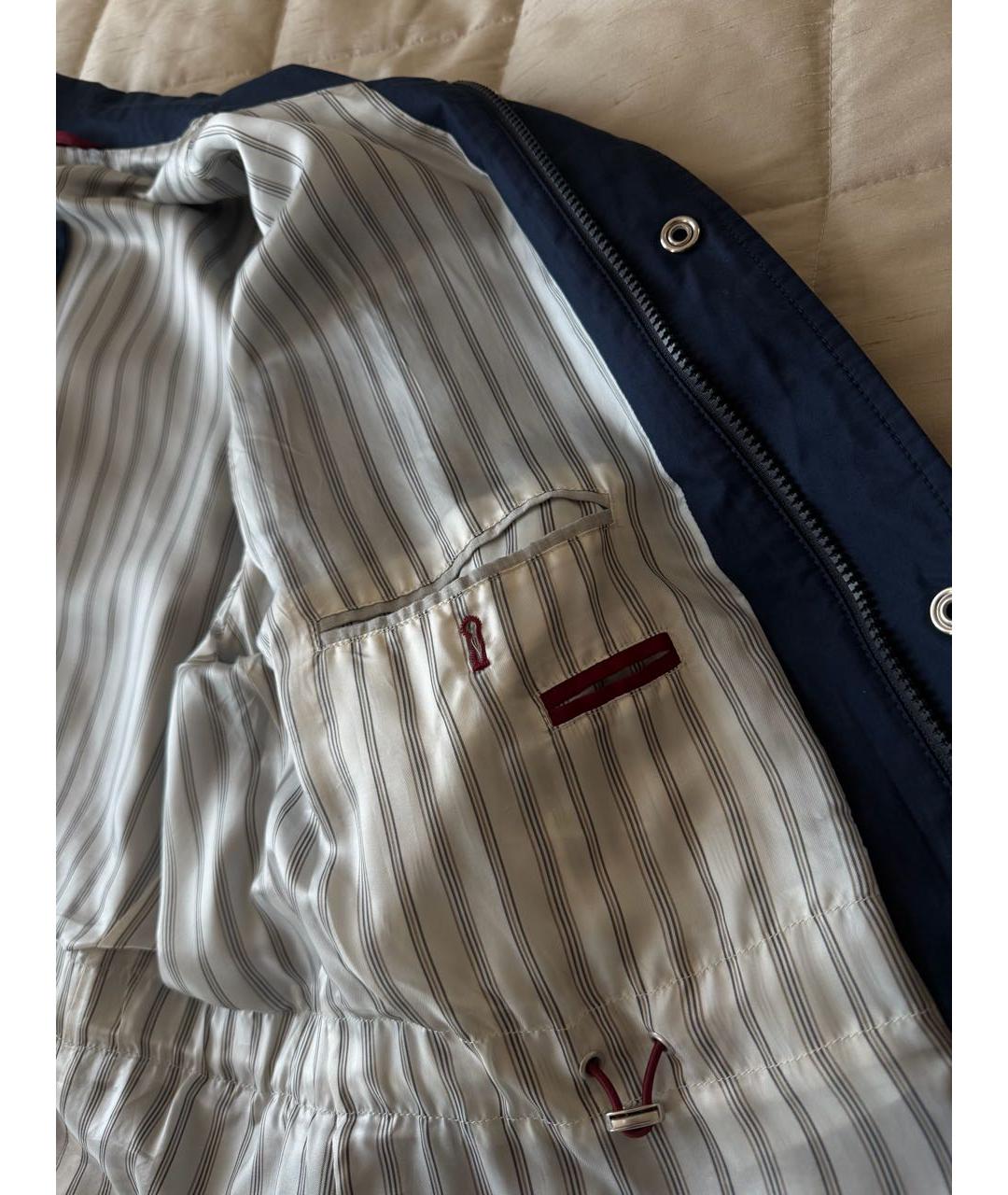 BRUNELLO CUCINELLI Синяя полиамидовая куртка, фото 5