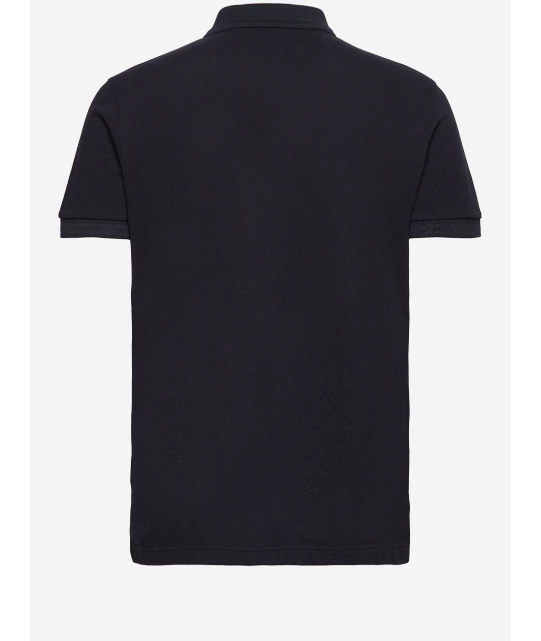 HUGO BOSS Синее хлопковое поло с коротким рукавом, фото 2