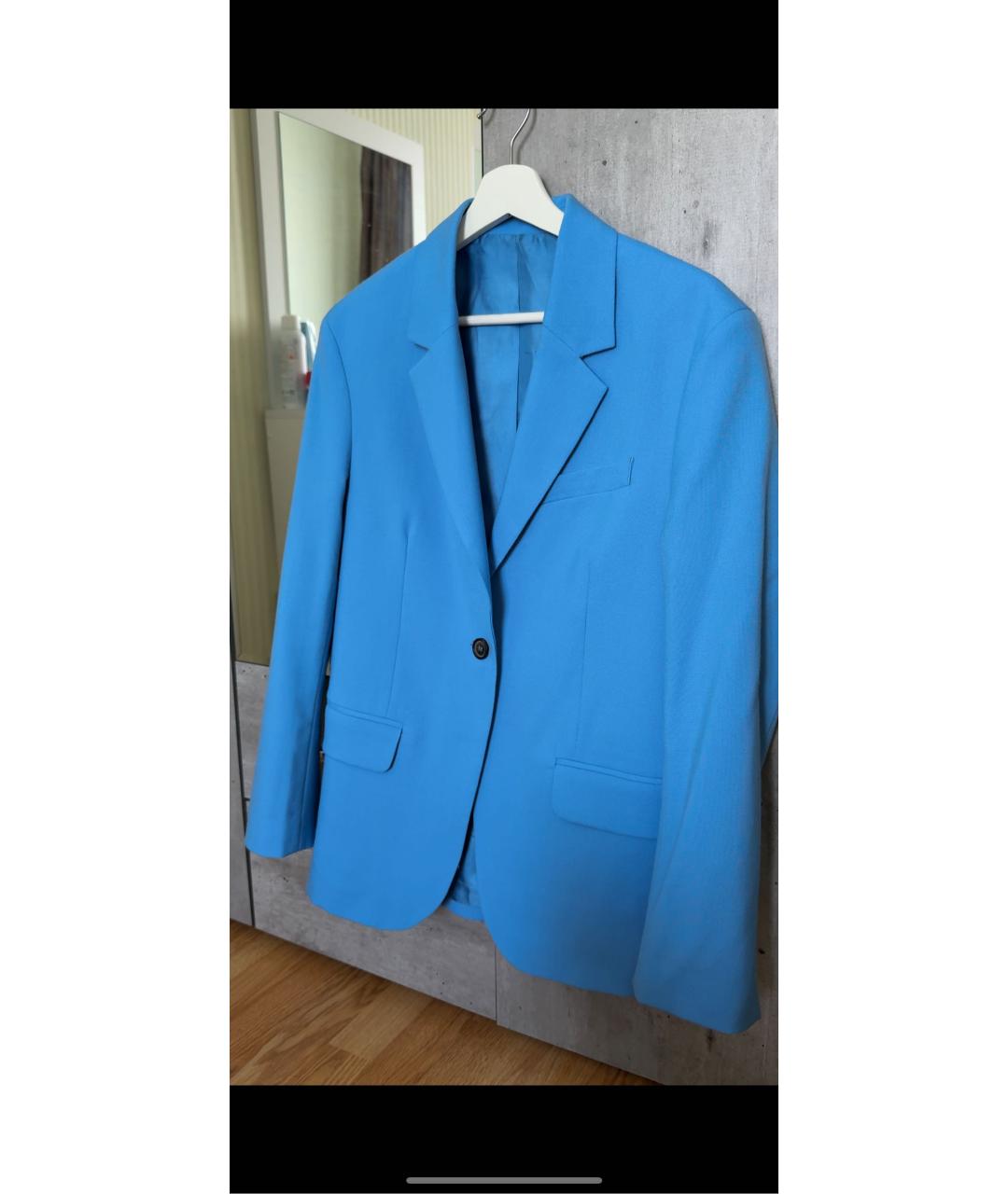 ARKET Голубой шерстяной жакет/пиджак, фото 7