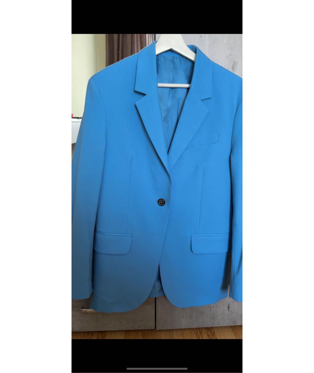 ARKET Голубой шерстяной жакет/пиджак, фото 2