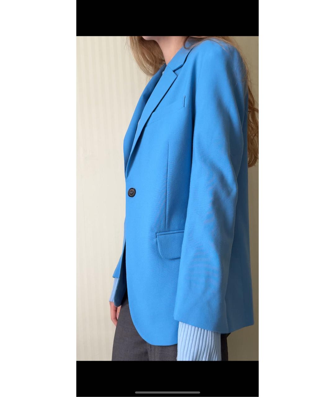 ARKET Голубой шерстяной жакет/пиджак, фото 4