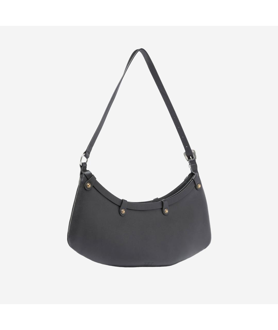 PINKO Черная кожаная сумка через плечо, фото 2