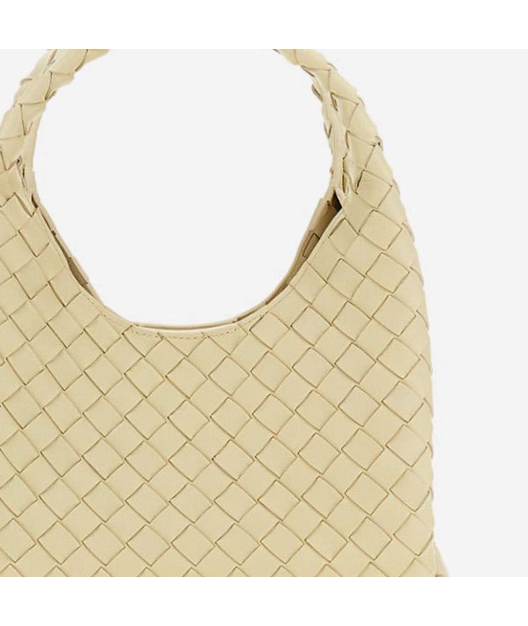 BOTTEGA VENETA Бежевая кожаная сумка тоут, фото 4