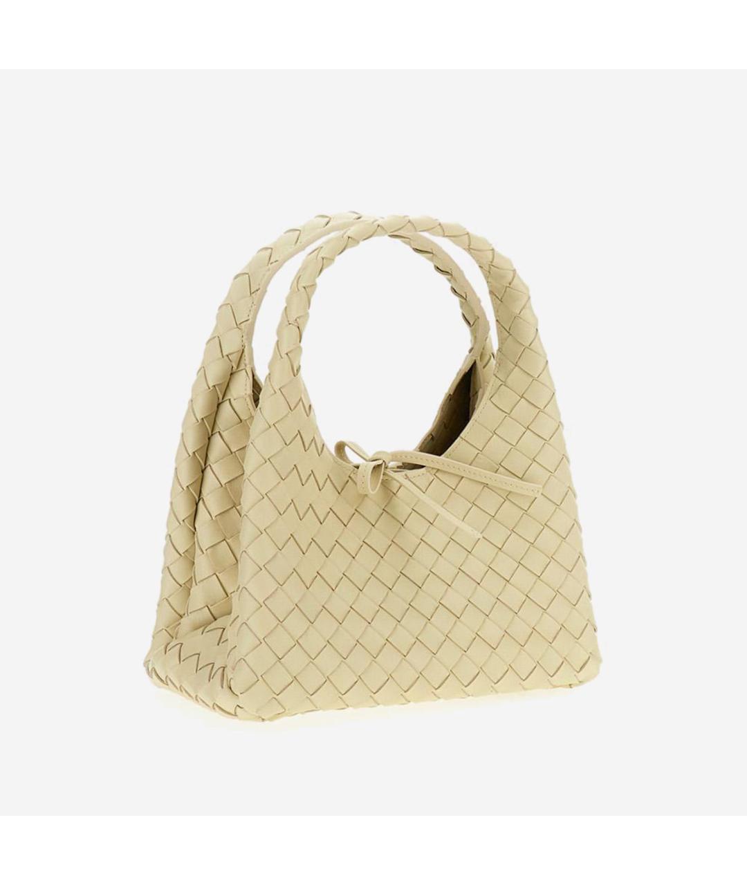 BOTTEGA VENETA Бежевая кожаная сумка тоут, фото 2