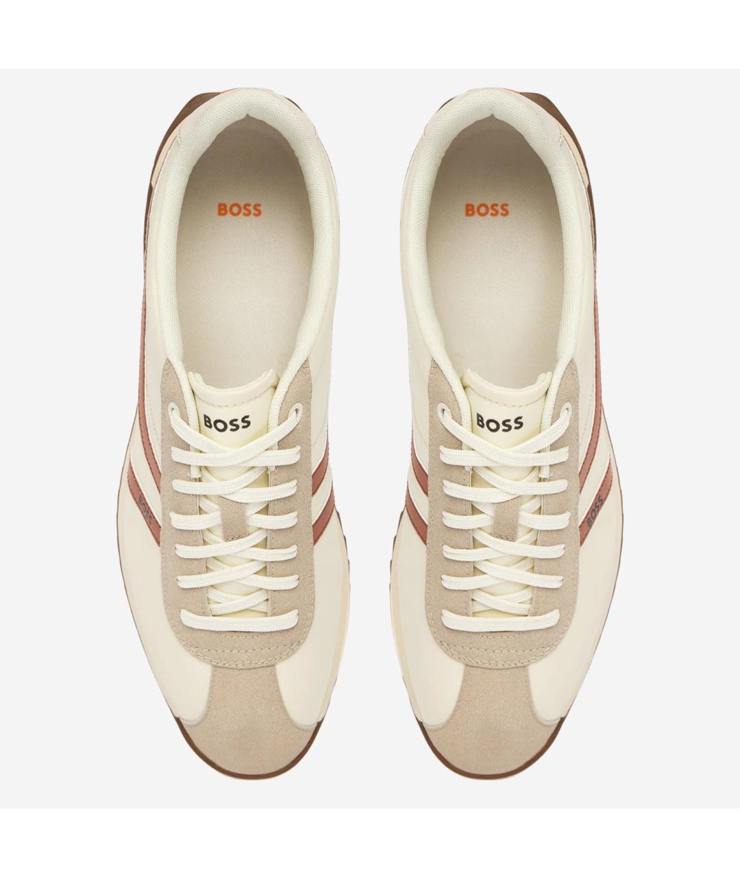 HUGO BOSS Бежевые синтетические низкие кроссовки / кеды, фото 2