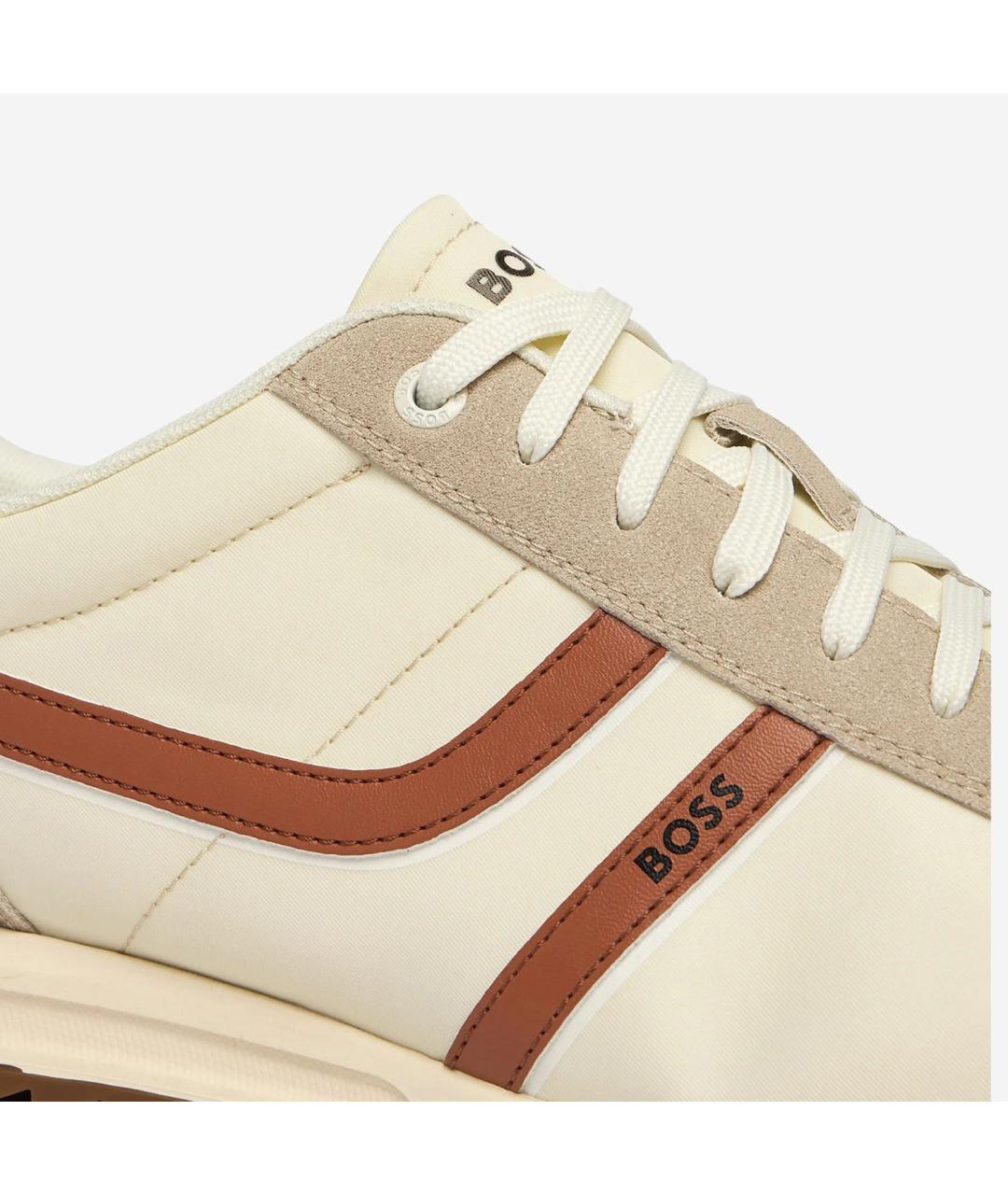 HUGO BOSS Бежевые синтетические низкие кроссовки / кеды, фото 5