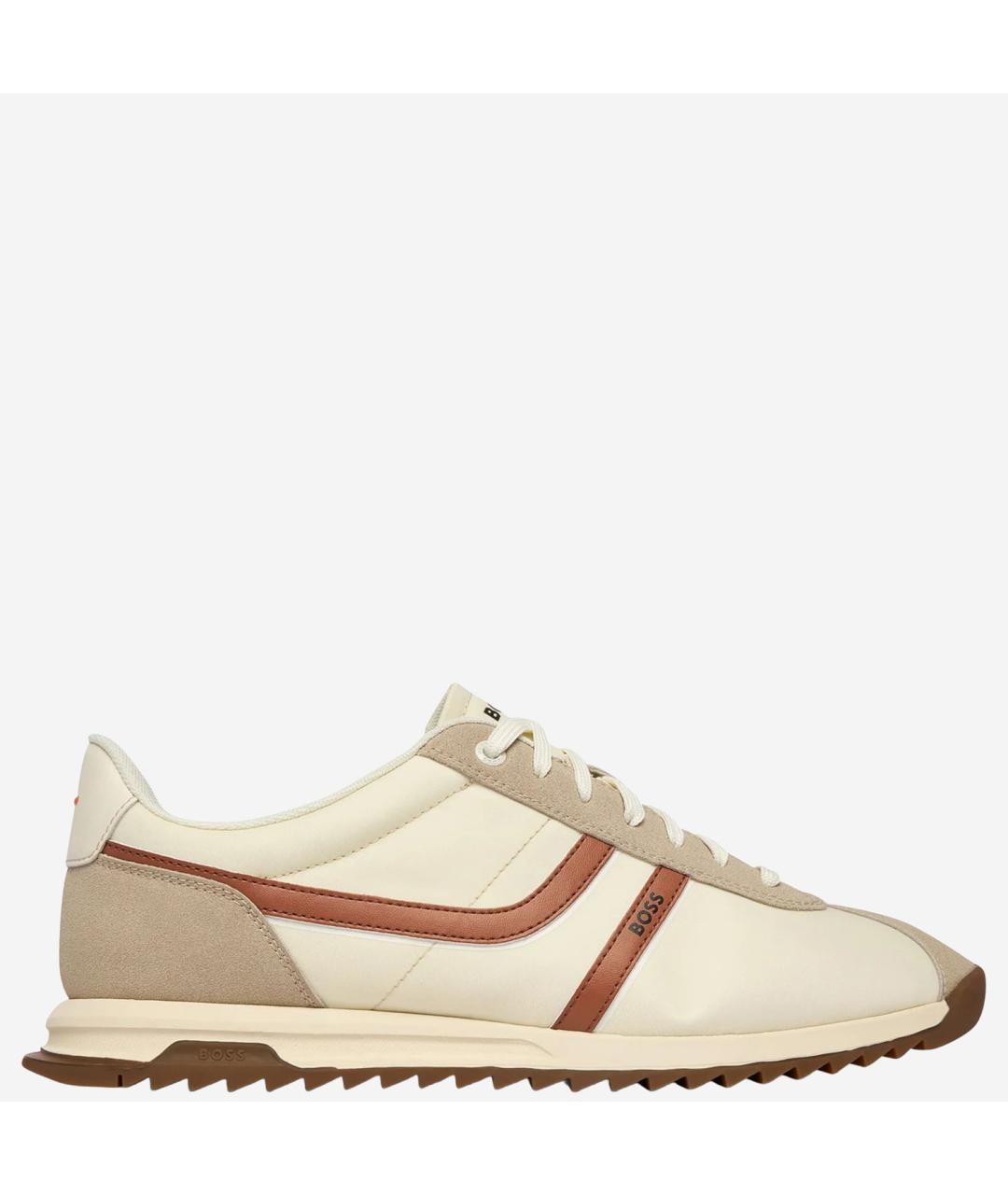 HUGO BOSS Бежевые синтетические низкие кроссовки / кеды, фото 6