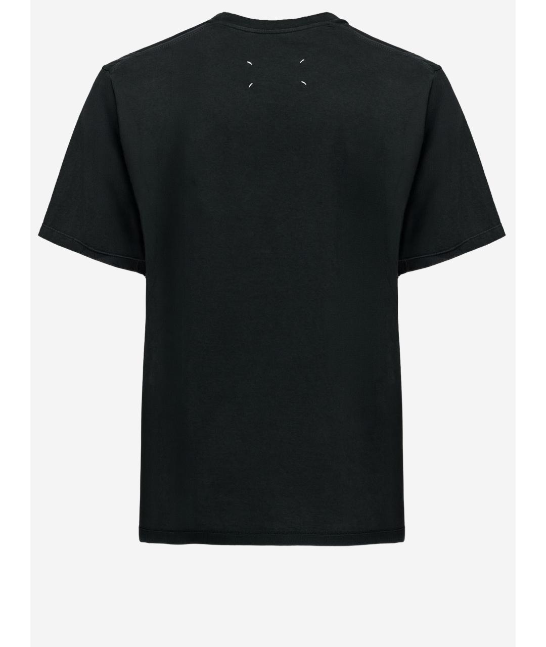 MAISON MARGIELA Черная хлопковая футболка, фото 2