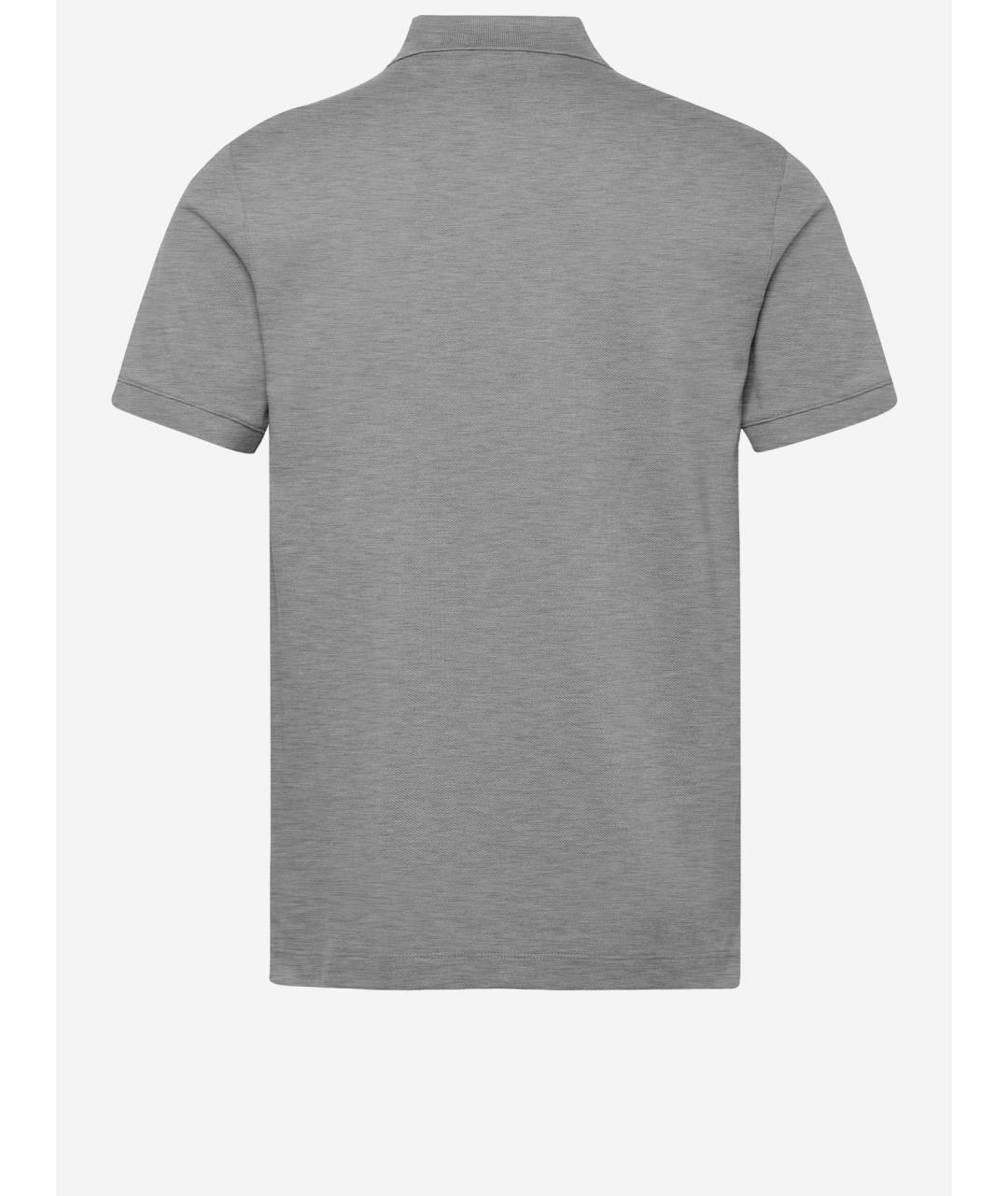 HUGO BOSS Серое хлопковое поло с коротким рукавом, фото 2