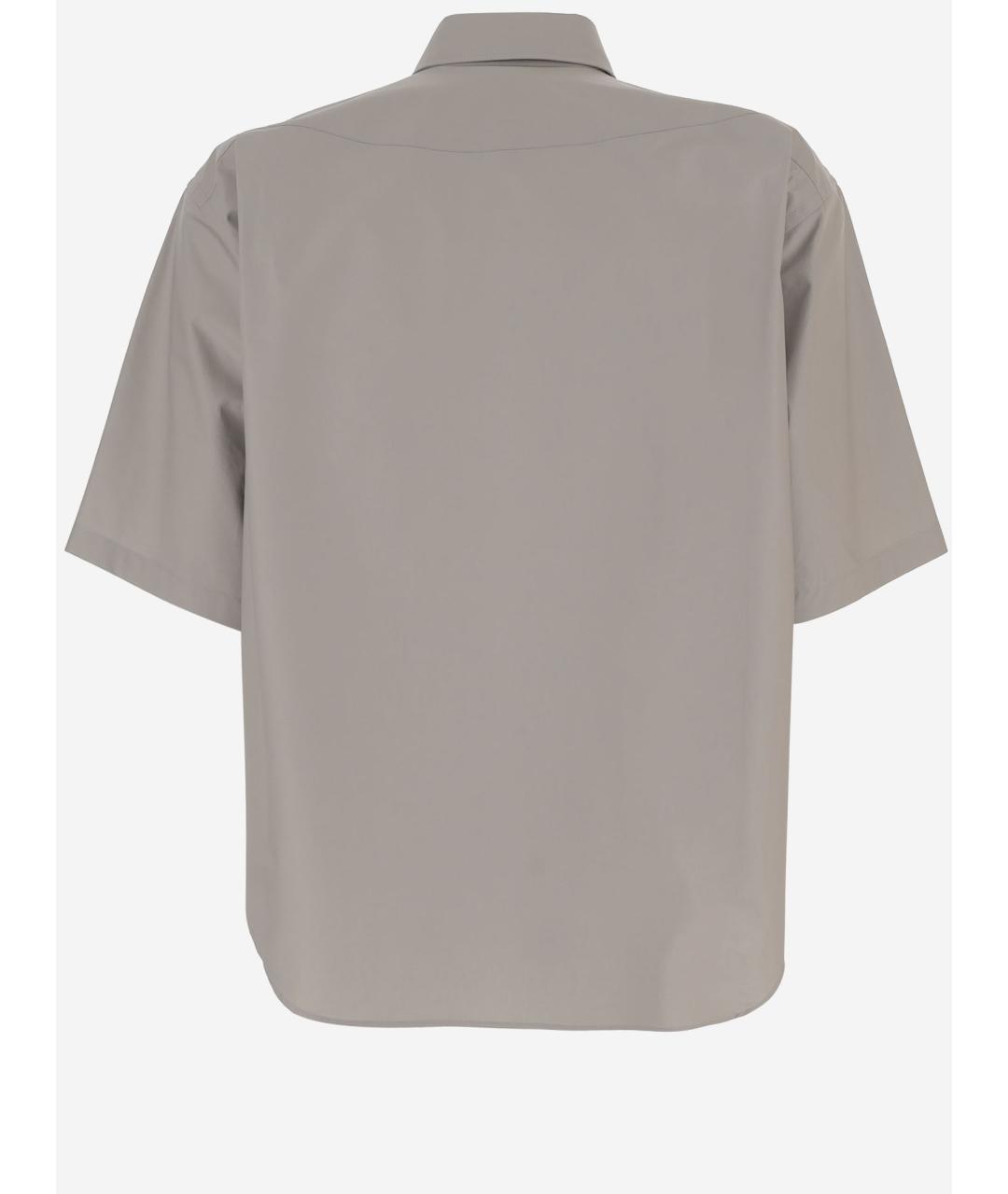 BALENCIAGA Серая хлопковая кэжуал рубашка, фото 2