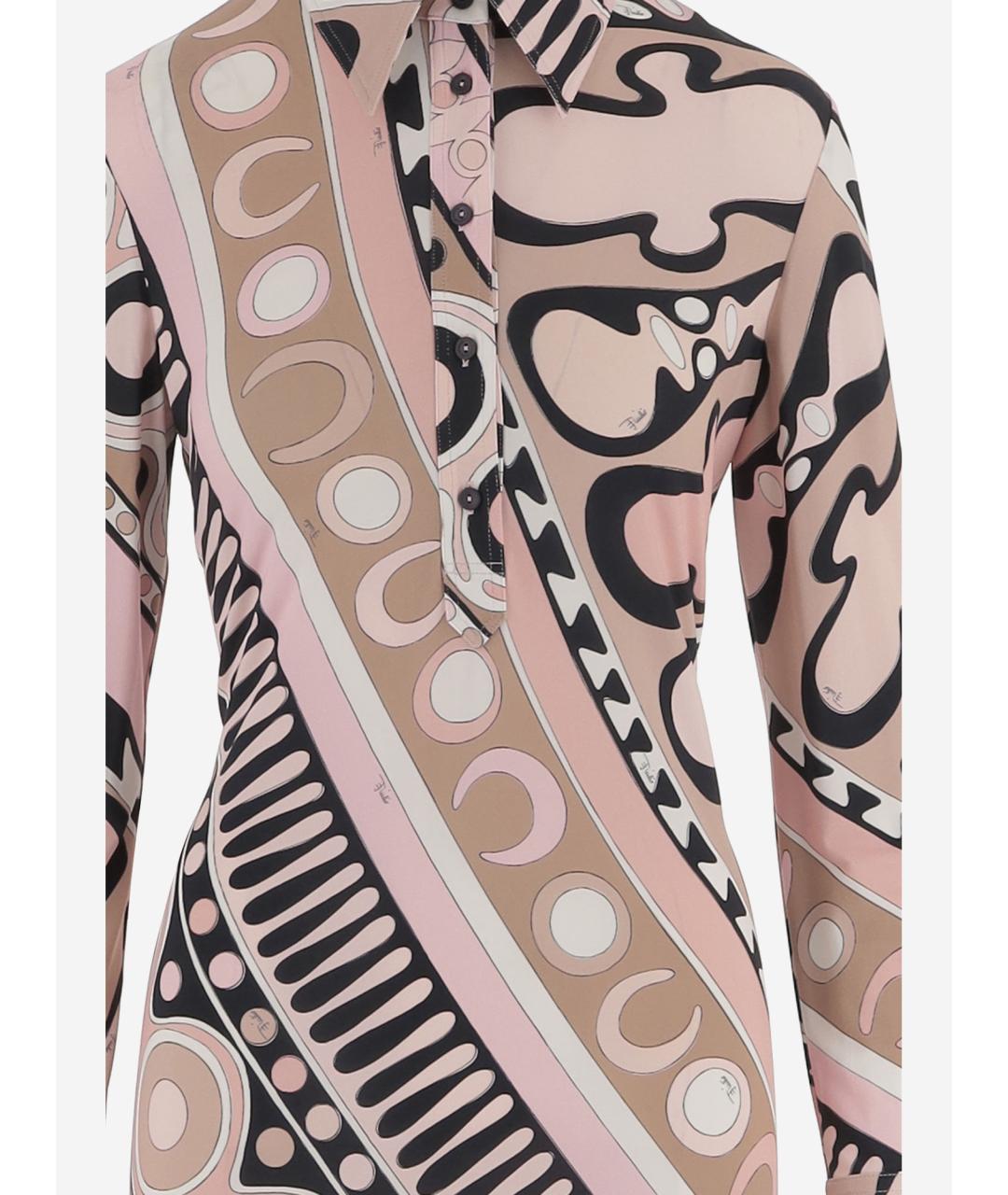 EMILIO PUCCI Мульти вискозное повседневное платье, фото 3