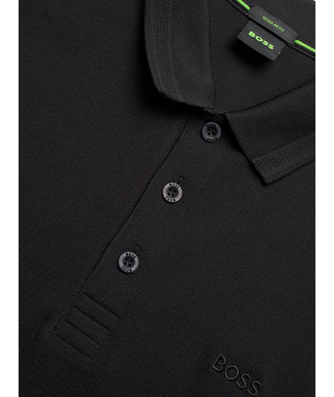 HUGO BOSS Черная хлопковая футболка, фото 3