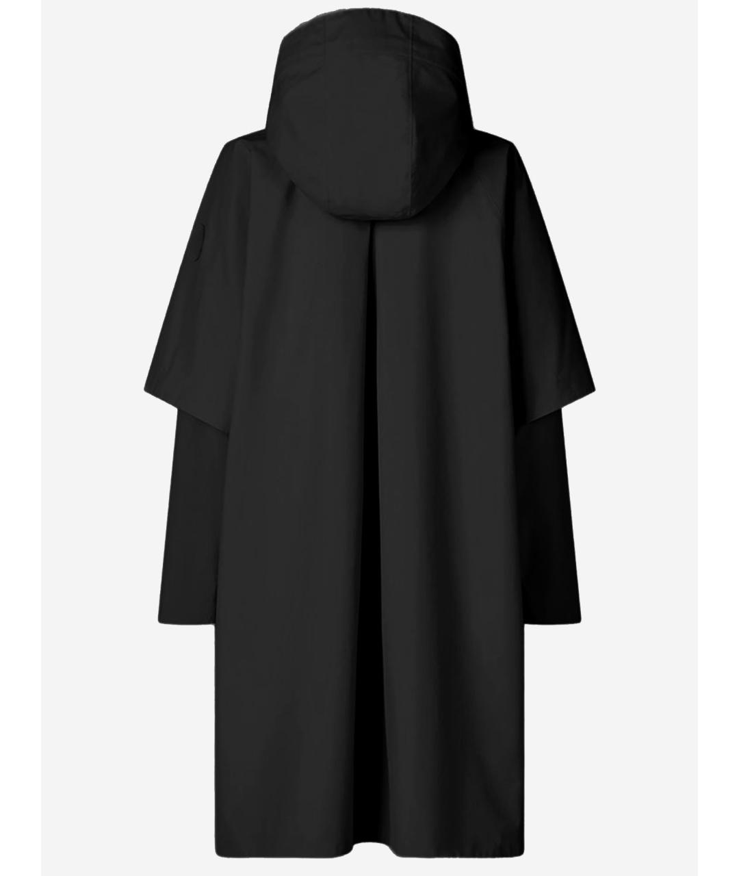 SAVE THE DUCK Черное полиэстеровое пальто, фото 2