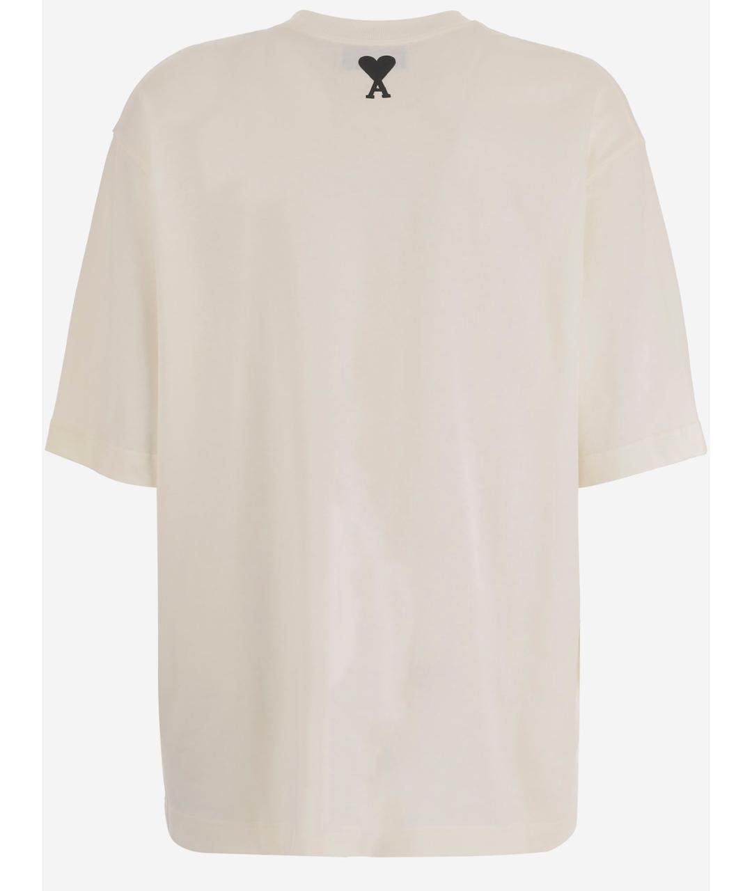 Ami Paris Белая хлопковая футболка, фото 2