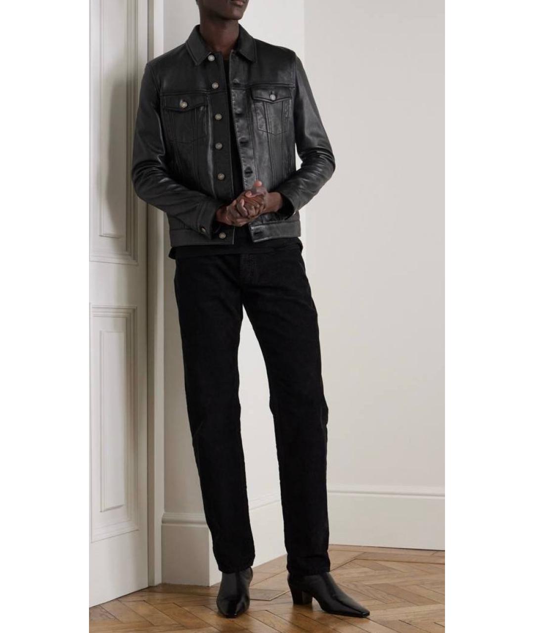 SAINT LAURENT Черная кожаная куртка, фото 5
