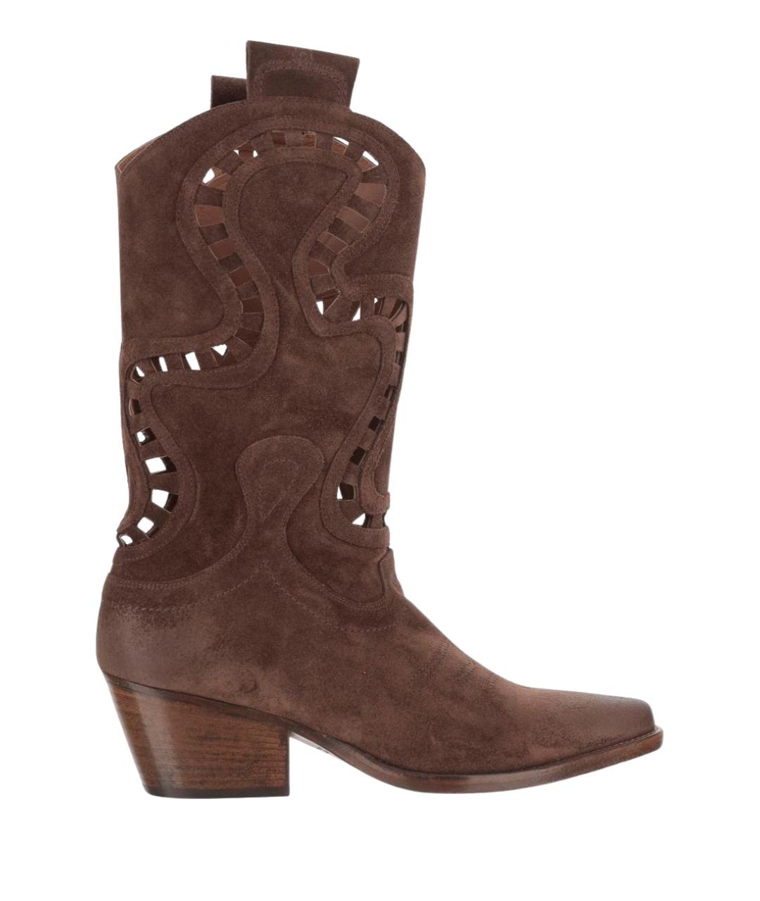 SARTORE Коричневые замшевые ботинки, фото 1