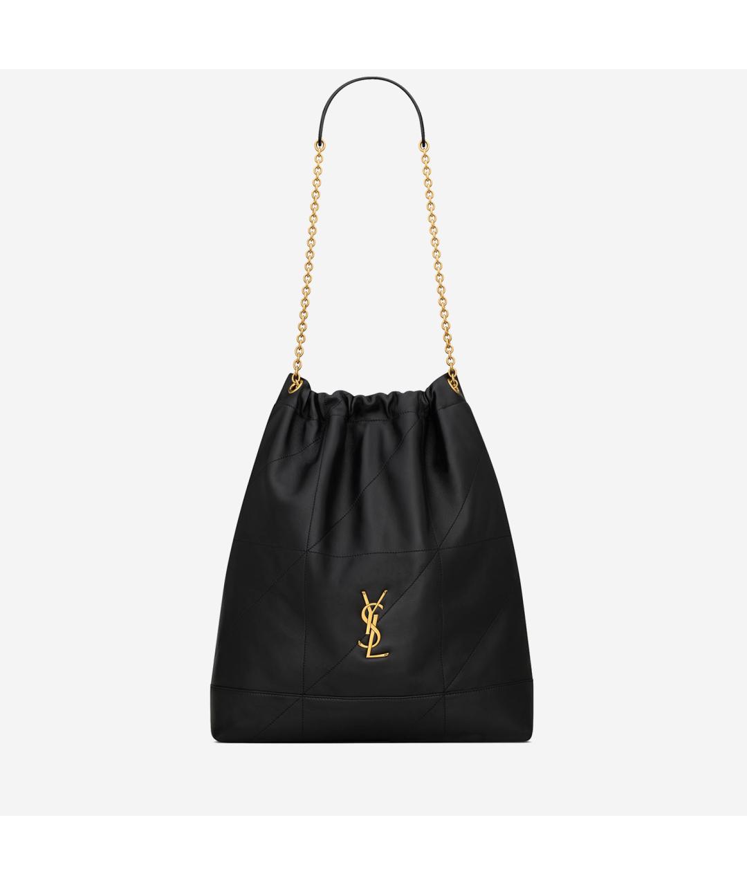 SAINT LAURENT Черная кожаная сумка через плечо, фото 6