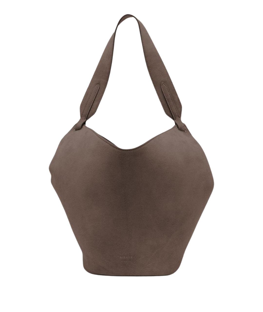 KHAITE Коричневая кожаная сумка тоут, фото 1