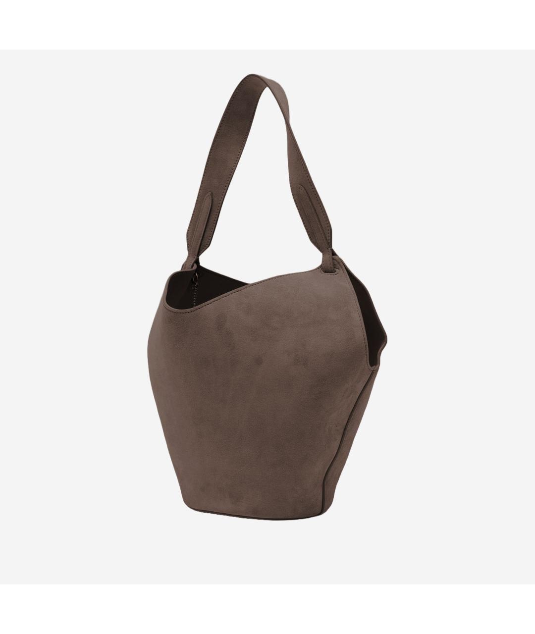 KHAITE Коричневая кожаная сумка тоут, фото 2