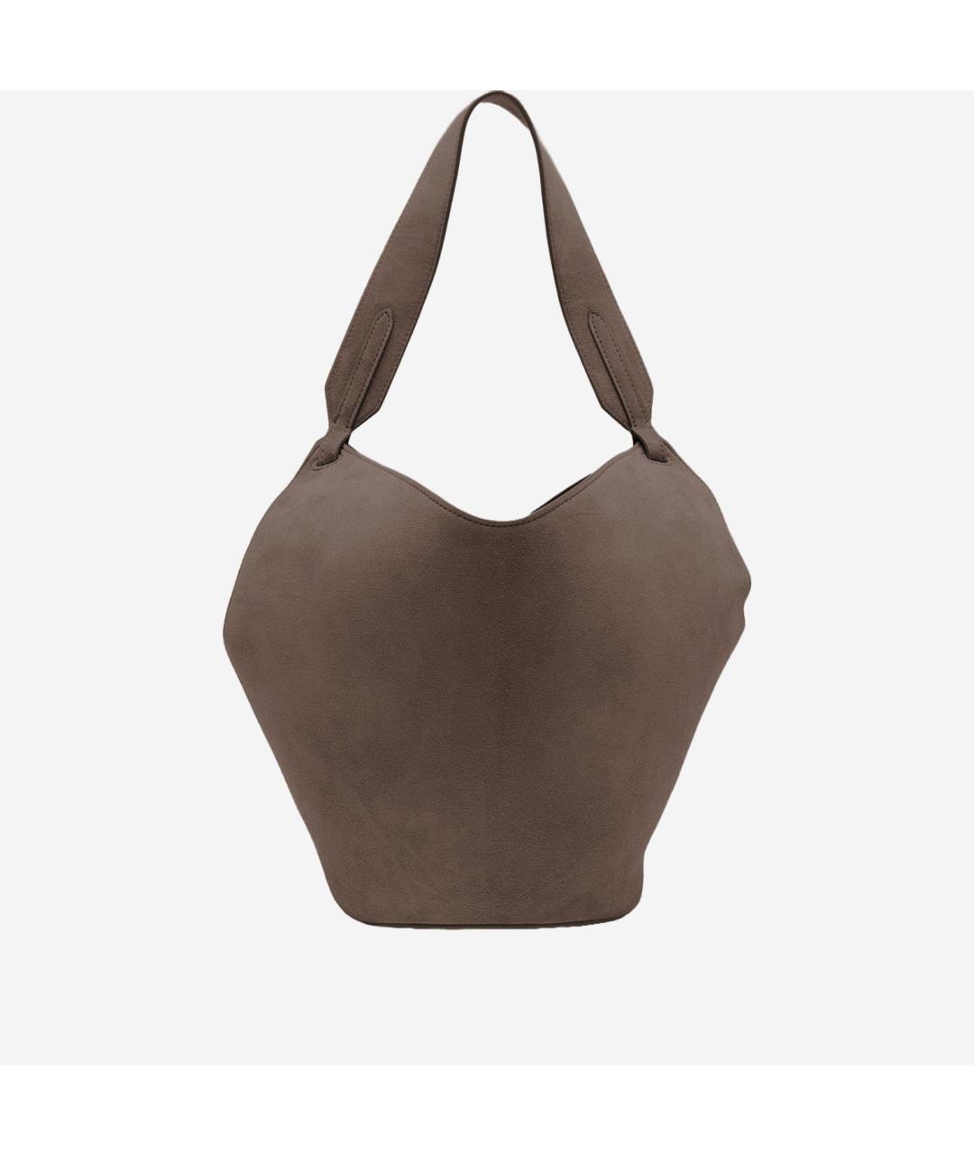 KHAITE Коричневая кожаная сумка тоут, фото 3