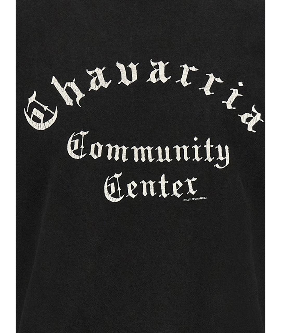 WILLY CHAVARRIA Черная хлопковая футболка, фото 3