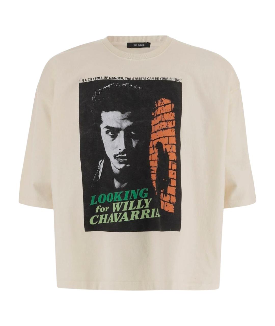 WILLY CHAVARRIA Бежевая хлопковая футболка, фото 1