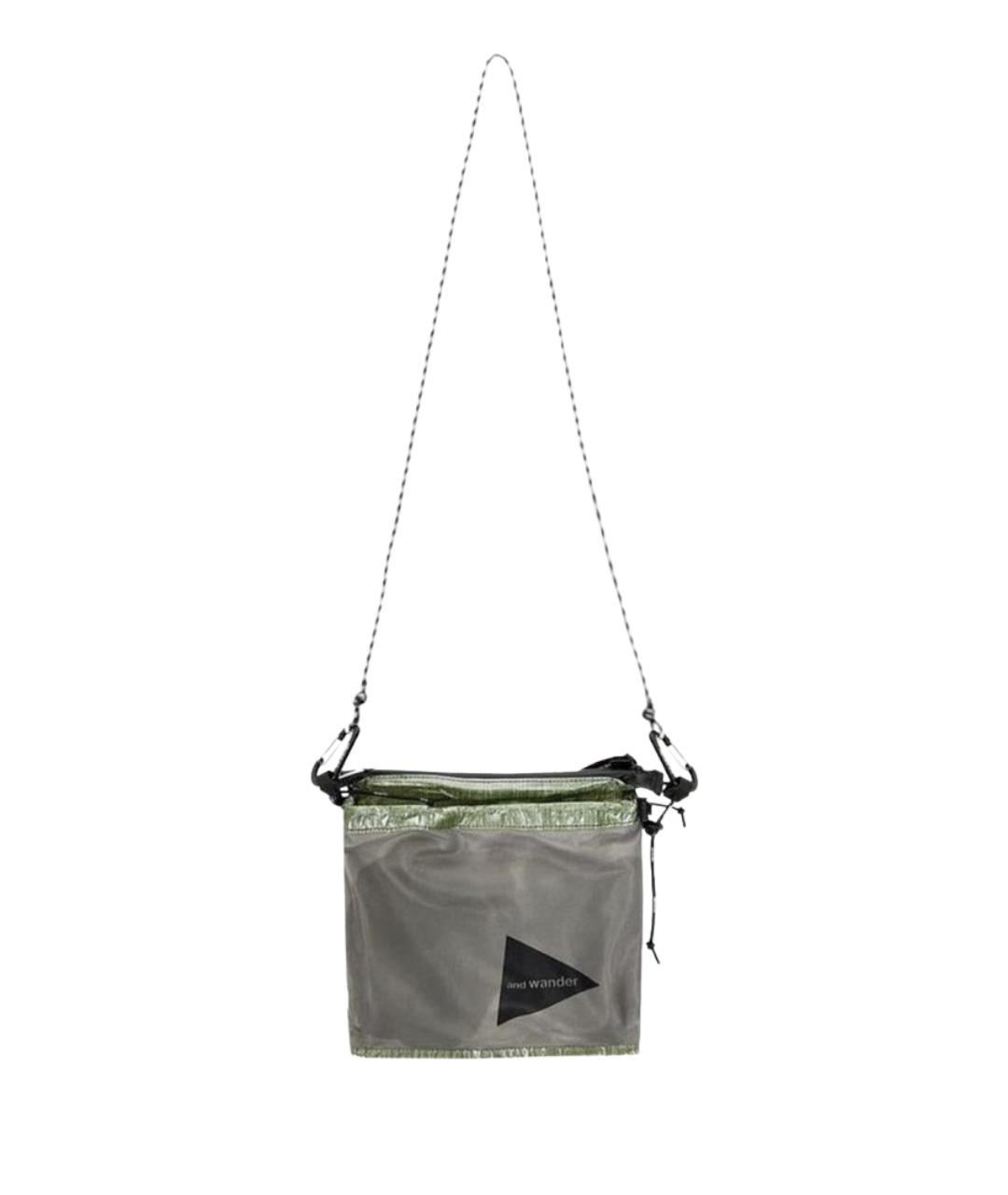 AND WANDER Зеленая синтетическая сумка на плечо, фото 1