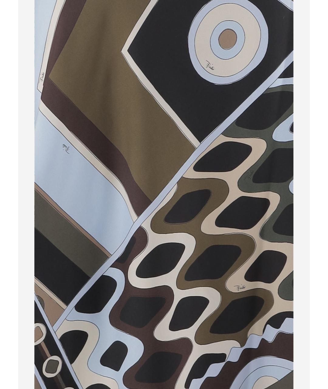 PUCCI Зеленая шелковая юбка миди, фото 3