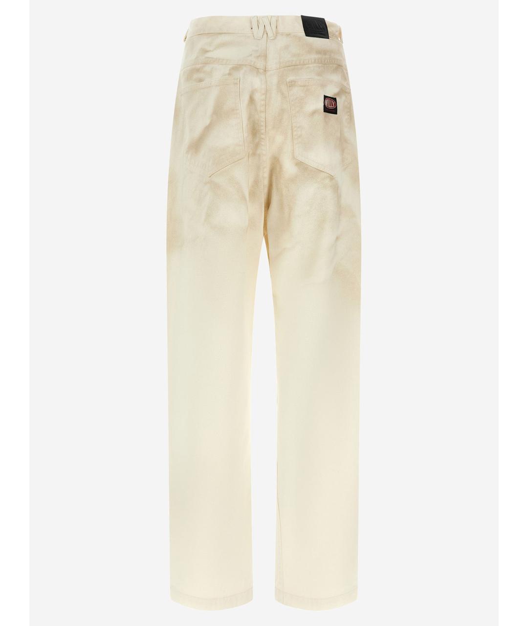 WILLY CHAVARRIA Бежевые хлопковые прямые джинсы, фото 2