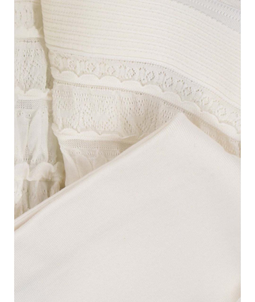 ALAIA Белая шерстяная юбка мини, фото 5