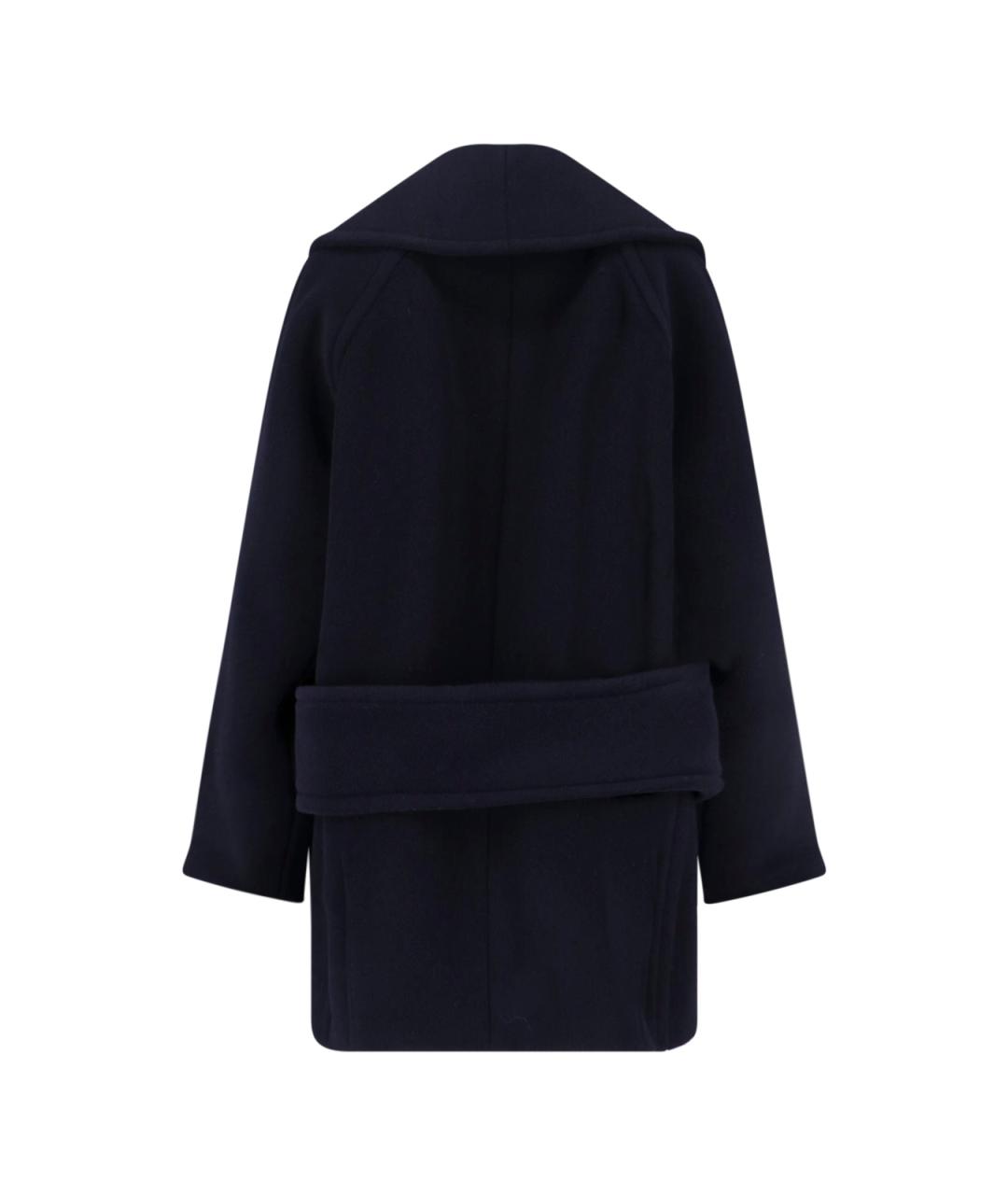 ALAIA Темно-синее шерстяное пальто, фото 2