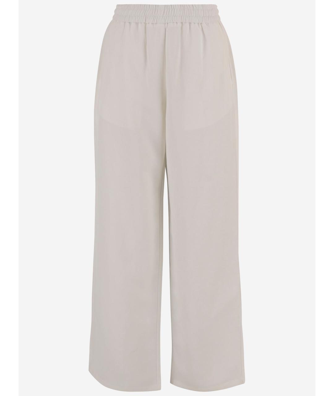 Ami Paris Бежевые вискозные прямые брюки, фото 4