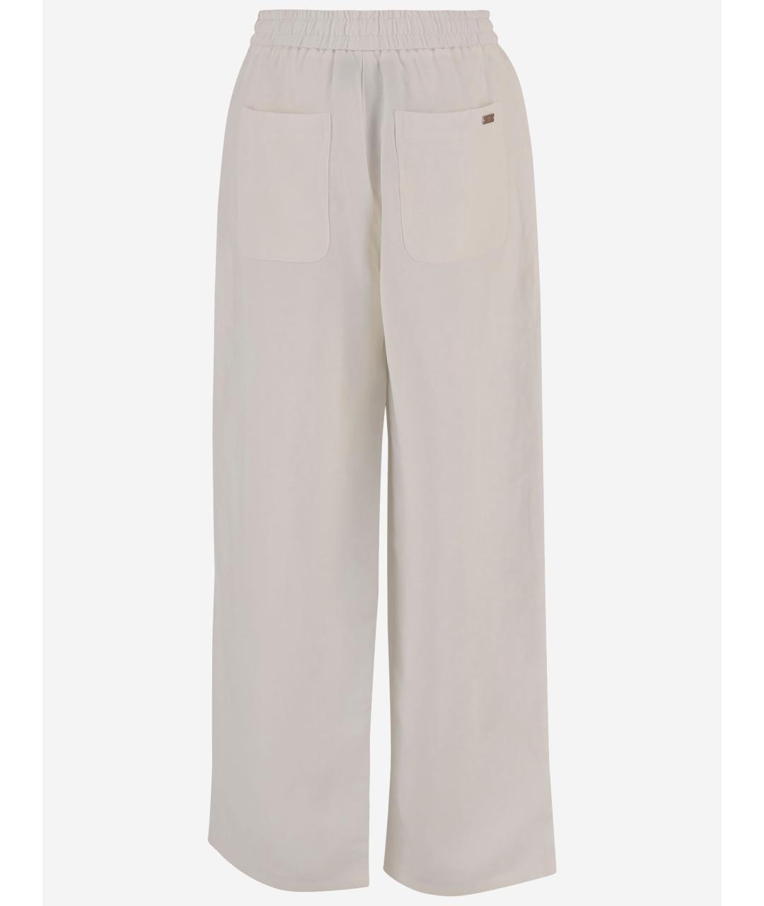 Ami Paris Бежевые вискозные прямые брюки, фото 2