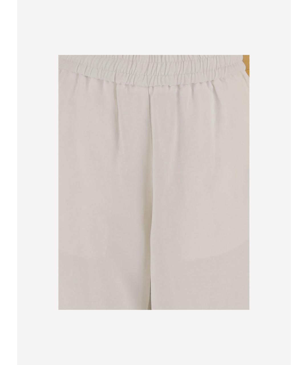 Ami Paris Бежевые вискозные прямые брюки, фото 3