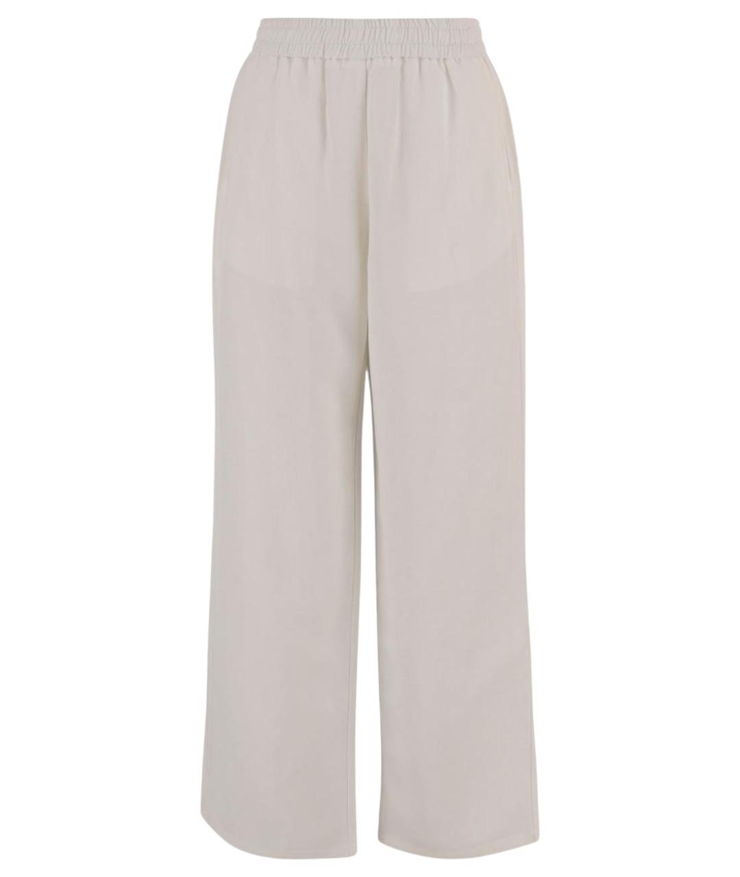 Ami Paris Бежевые вискозные прямые брюки, фото 1