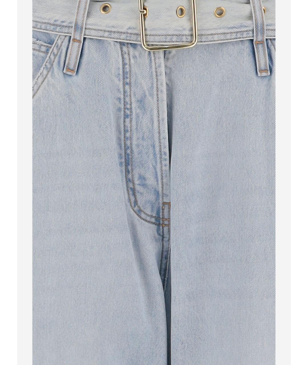 DARKPARK Синие хлопковые прямые джинсы, фото 3