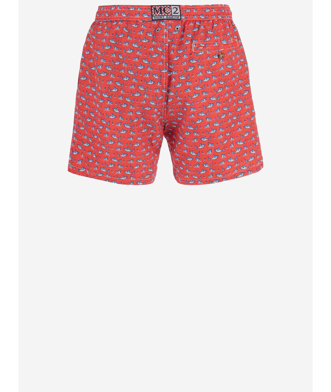 MC2 SAINT BARTH Красные полиэстеровые плавки, фото 2