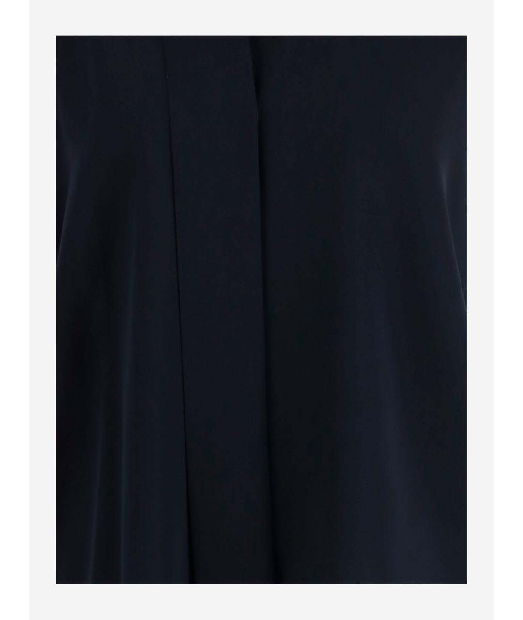 VINCE Черная шелковая рубашка, фото 3