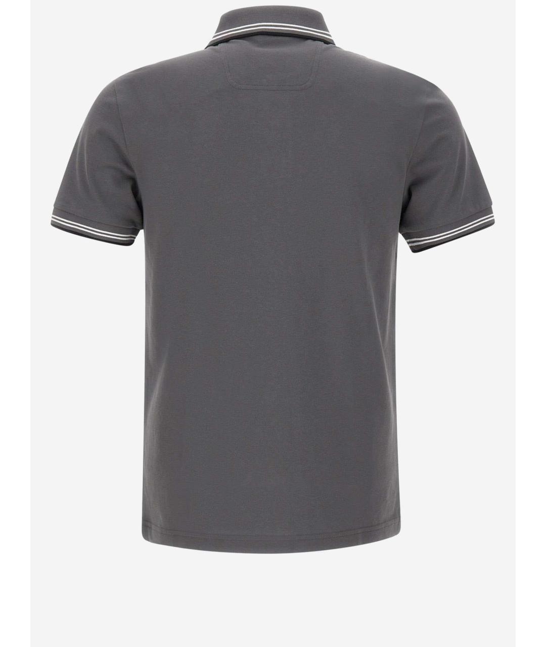 HUGO BOSS Серое хлопковое поло с коротким рукавом, фото 2