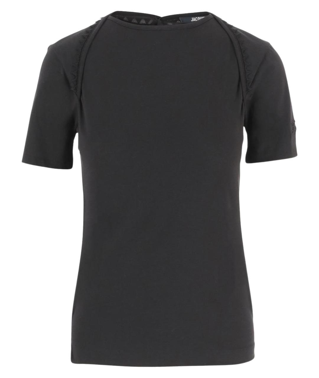 JACQUEMUS Черная хлопковая футболка, фото 1